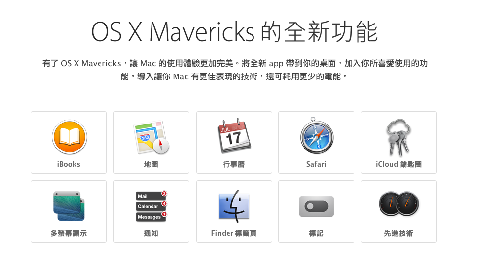 OS X Mavericks  new